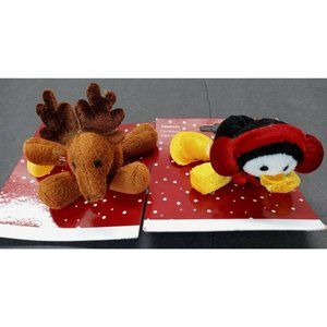 Palm Pets Christmas Sainsbury's Vintage New Moose Penguin Plush Musical England